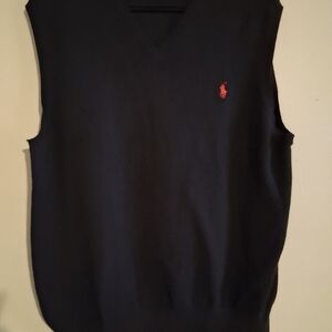 Ralph Lauren Black V-Neck Sweater Vest